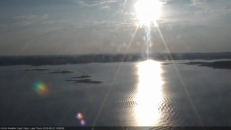 Lake Travis webcam, August 22, 2018 6:10 PM CT