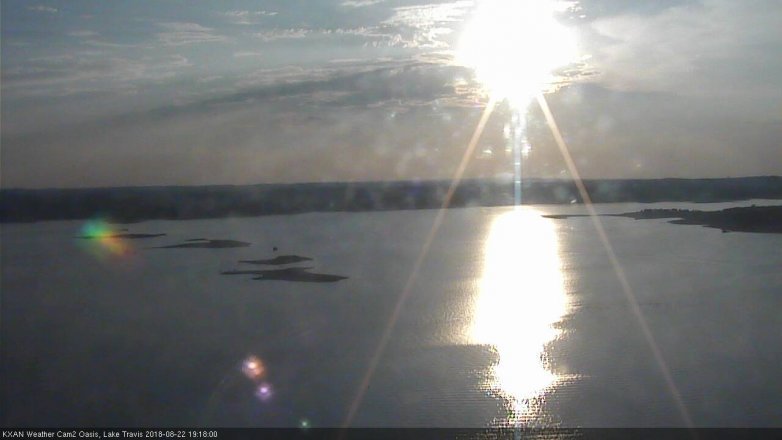 Lake Travis webcam, August 22, 2018 6:20 PM CT