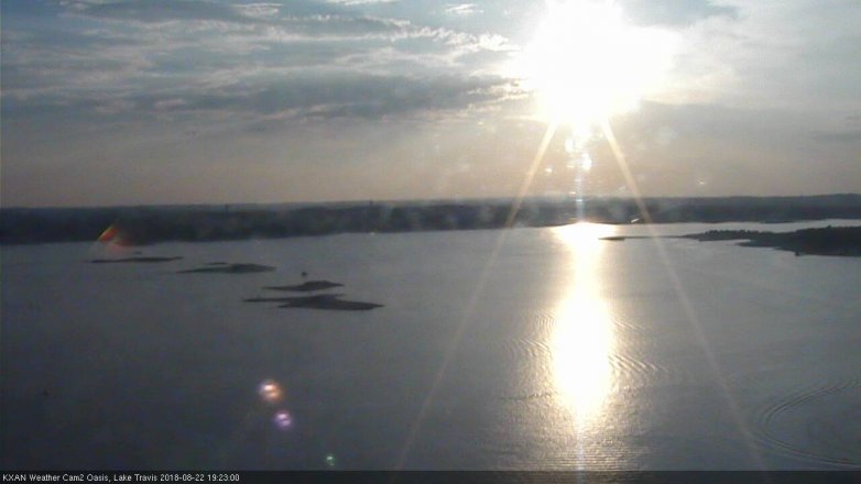 Lake Travis webcam, August 22, 2018 6:25 PM CT