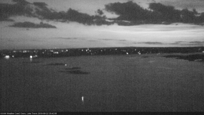 Lake Travis webcam, August 22, 2018 7:45 PM CT