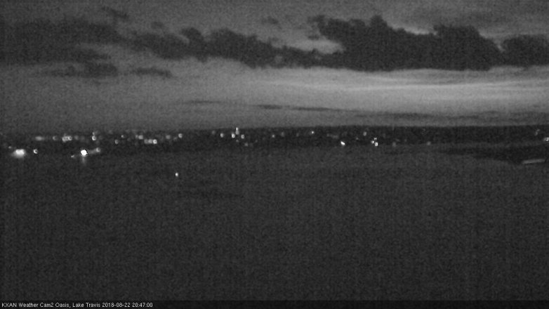 Lake Travis webcam, August 22, 2018 7:50 PM CT