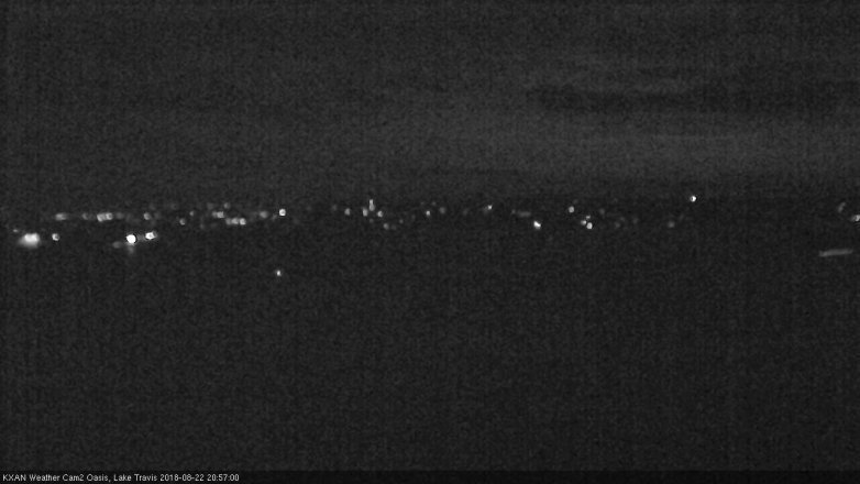 Lake Travis webcam, August 22, 2018 8:00 PM CT
