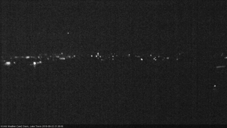 Lake Travis webcam, August 22, 2018 8:40 PM CT