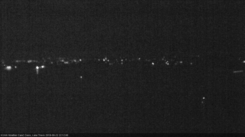Lake Travis webcam, August 22, 2018 9:15 PM CT