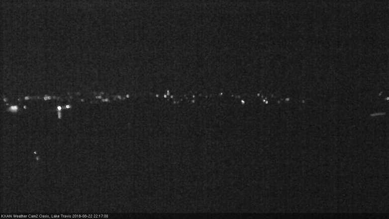 Lake Travis webcam, August 22, 2018 9:20 PM CT