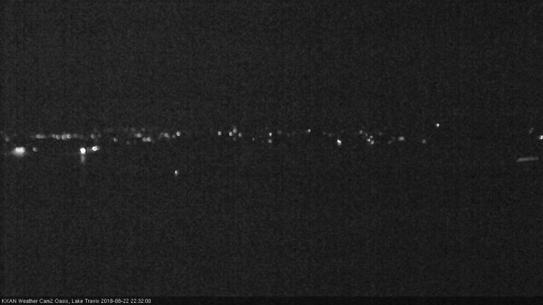 Lake Travis webcam, August 22, 2018 9:35 PM CT
