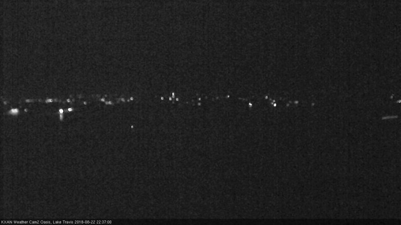 Lake Travis webcam, August 22, 2018 9:40 PM CT