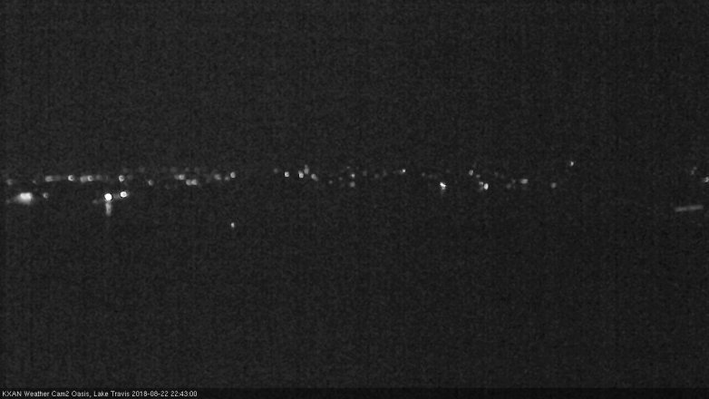 Lake Travis webcam, August 22, 2018 9:45 PM CT