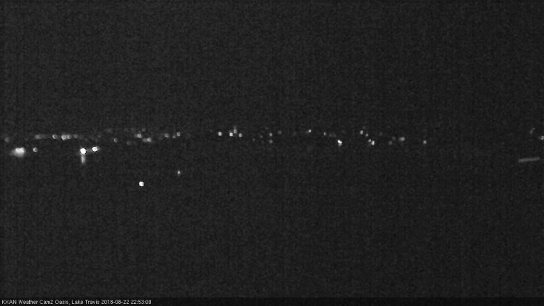 Lake Travis webcam, August 22, 2018 9:55 PM CT