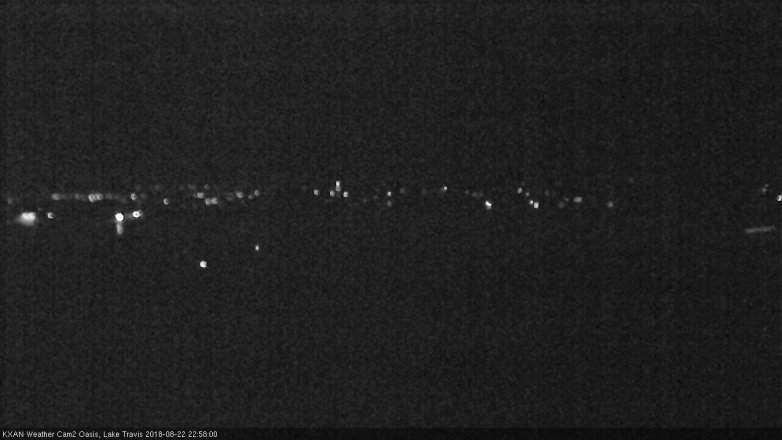 Lake Travis webcam, August 22, 2018 10:00 PM CT
