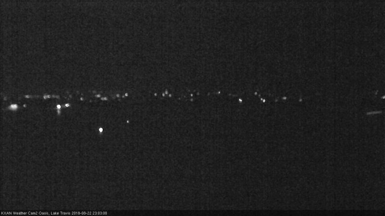 Lake Travis webcam, August 22, 2018 10:05 PM CT