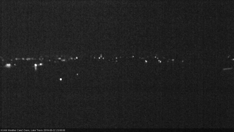 Lake Travis webcam, August 22, 2018 10:10 PM CT
