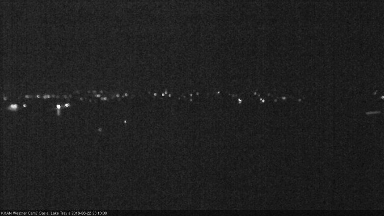 Lake Travis webcam, August 22, 2018 10:15 PM CT