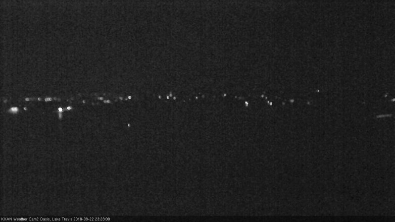 Lake Travis webcam, August 22, 2018 10:25 PM CT
