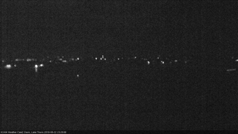 Lake Travis webcam, August 22, 2018 10:30 PM CT