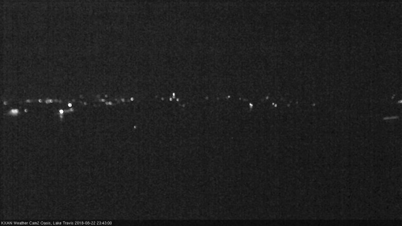 Lake Travis webcam, August 22, 2018 10:45 PM CT