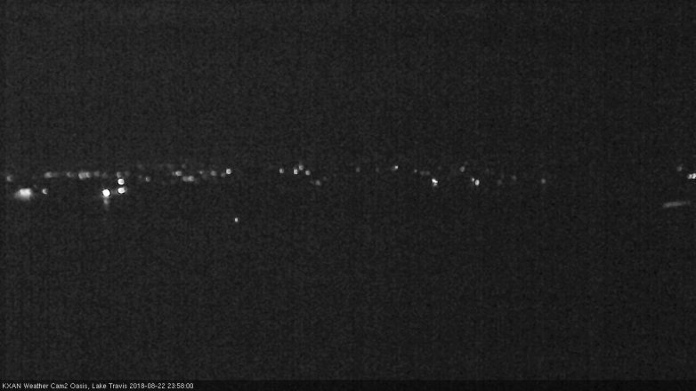 Lake Travis webcam, August 22, 2018 11:00 PM CT