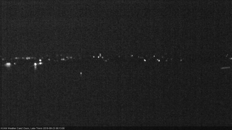 Lake Travis webcam, August 22, 2018 11:15 PM CT