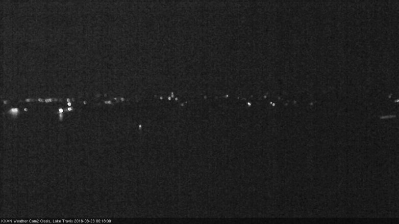 Lake Travis webcam, August 22, 2018 11:20 PM CT