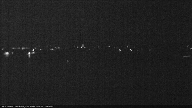 Lake Travis webcam, August 22, 2018 11:35 PM CT