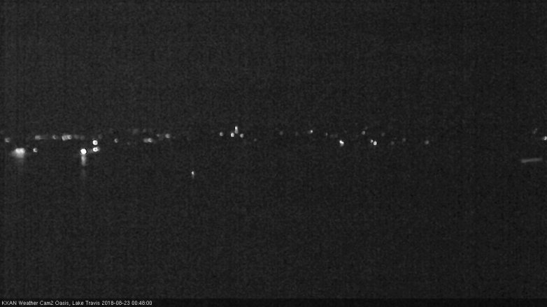 Lake Travis webcam, August 22, 2018 11:50 PM CT