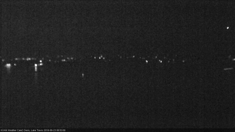 Lake Travis webcam, August 22, 2018 11:55 PM CT