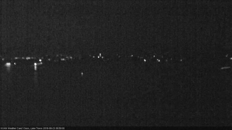 Lake Travis webcam, August 22, 2018 12:00 AM CT