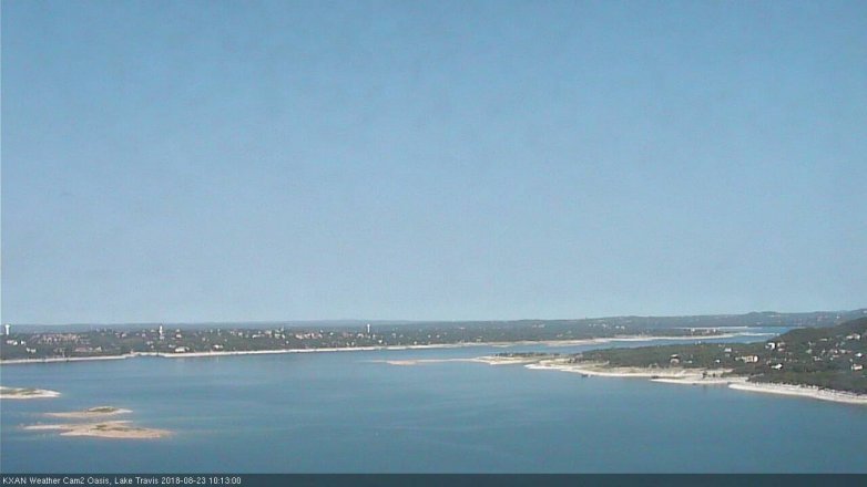 Lake Travis webcam, August 23, 2018 9:15 AM CT
