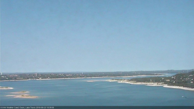 Lake Travis webcam, August 23, 2018 9:40 AM CT
