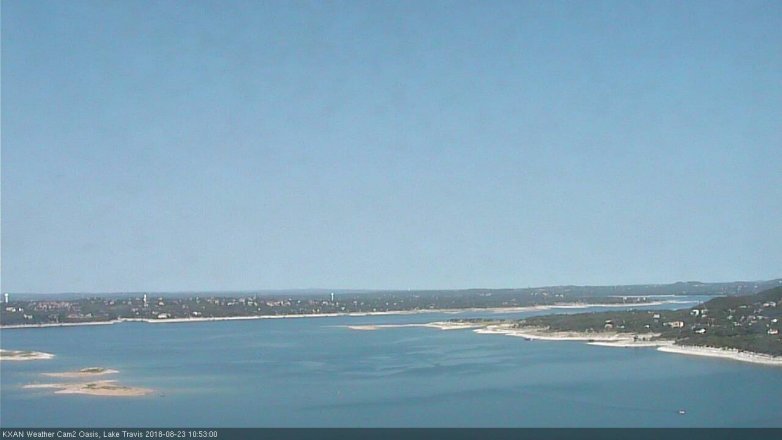 Lake Travis webcam, August 23, 2018 9:55 AM CT