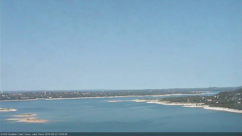 Lake Travis webcam, August 23, 2018 10:00 AM CT