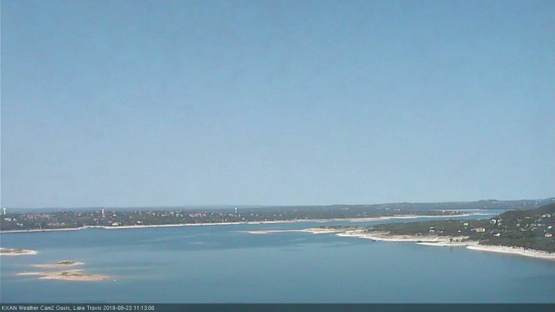 Lake Travis webcam, August 23, 2018 10:15 AM CT