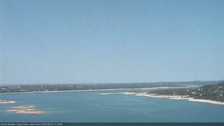 Lake Travis webcam, August 23, 2018 10:35 AM CT