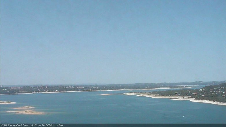 Lake Travis webcam, August 23, 2018 10:50 AM CT
