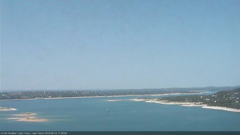 Lake Travis webcam, August 23, 2018 11:00 AM CT