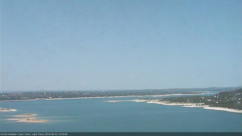 Lake Travis webcam, August 23, 2018 11:05 AM CT