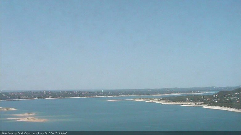 Lake Travis webcam, August 23, 2018 11:10 AM CT