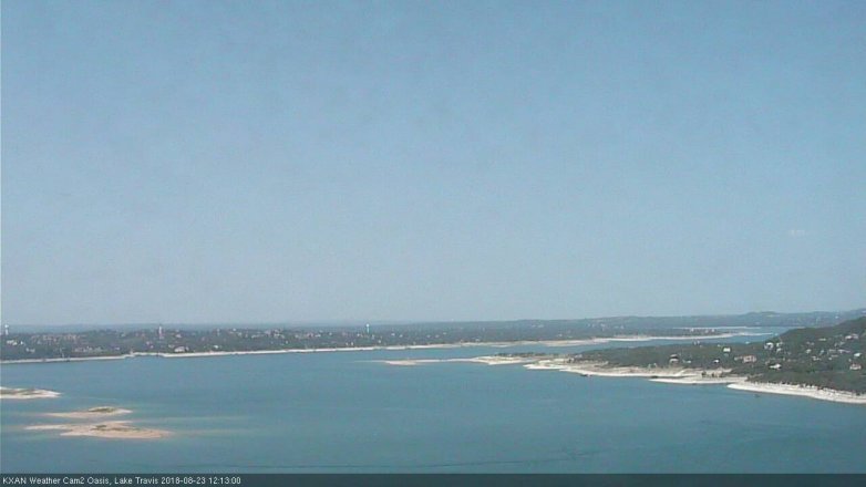 Lake Travis webcam, August 23, 2018 11:15 AM CT