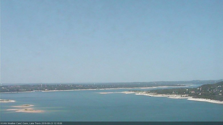 Lake Travis webcam, August 23, 2018 11:20 AM CT