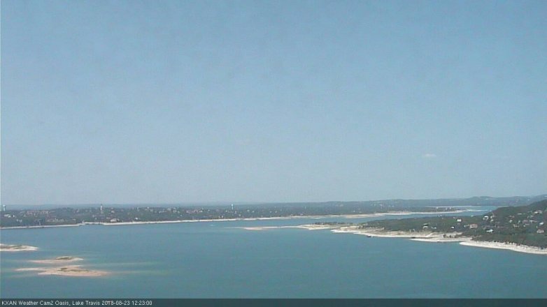 Lake Travis webcam, August 23, 2018 11:25 AM CT
