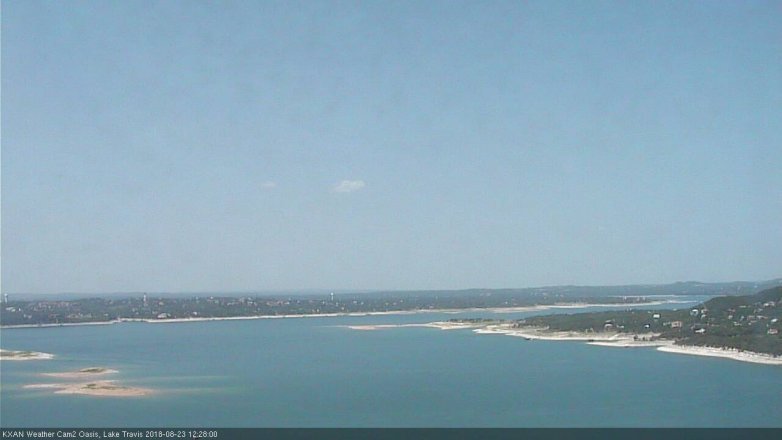 Lake Travis webcam, August 23, 2018 11:30 AM CT