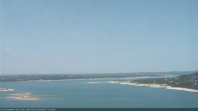 Lake Travis webcam, August 23, 2018 11:35 AM CT
