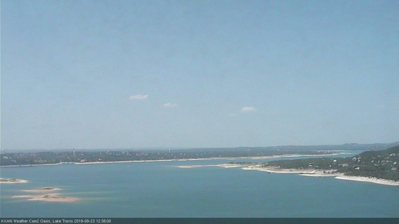 Lake Travis webcam, August 23, 2018 11:40 AM CT