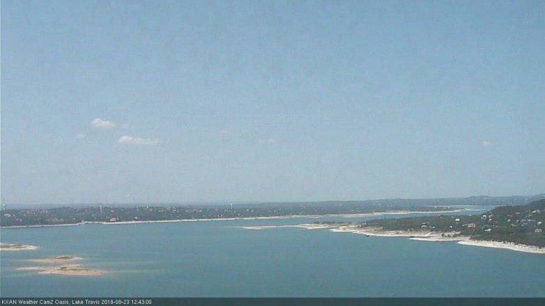 Lake Travis webcam, August 23, 2018 11:45 AM CT