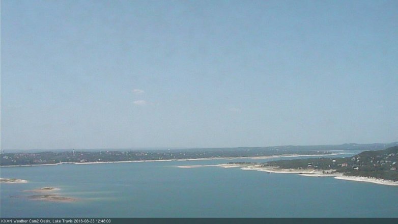 Lake Travis webcam, August 23, 2018 11:50 AM CT