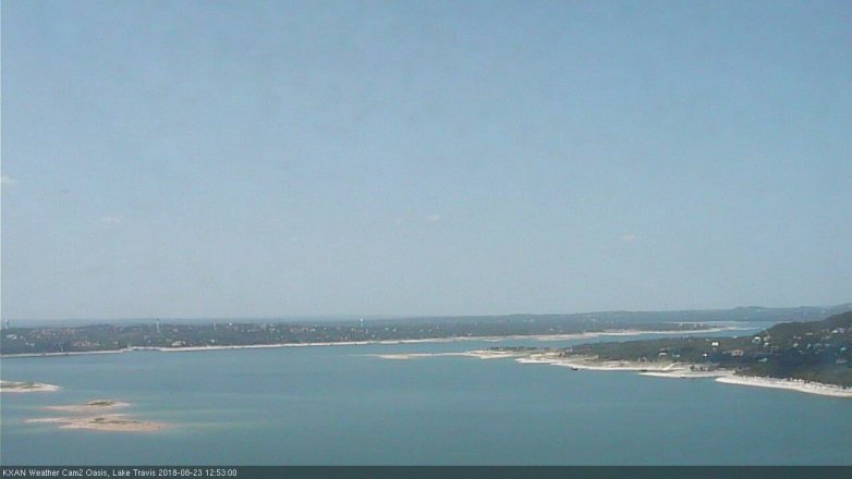 Lake Travis webcam, August 23, 2018 11:55 AM CT