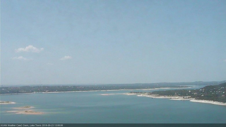 Lake Travis webcam, August 23, 2018 12:10 PM CT