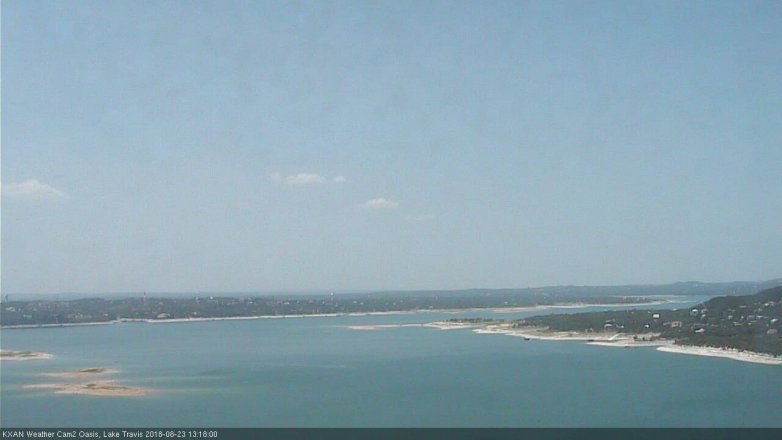 Lake Travis webcam, August 23, 2018 12:20 PM CT