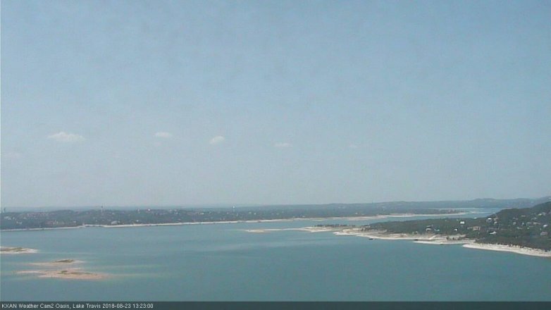 Lake Travis webcam, August 23, 2018 12:25 PM CT