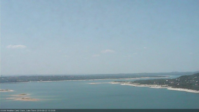 Lake Travis webcam, August 23, 2018 12:35 PM CT